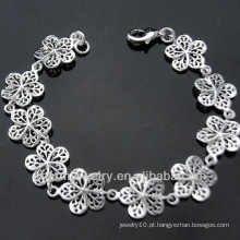 Atacado Jóias bonito flor pulseira de prata esterlina para Lady BSS-033